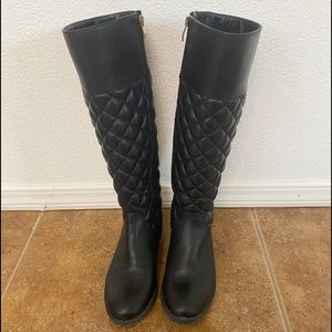 Leather quilted Below the knee Vince Camuto Boots